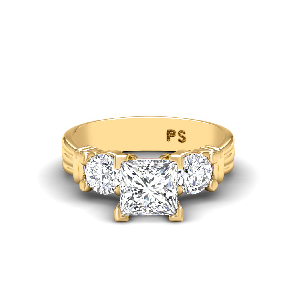 0.85-2.00 CT Round &amp; Princess Cut Diamonds - Engagement Ring