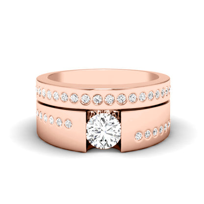0.95-3.45 CT Round Cut Lab Grown Diamonds - Bridal Set