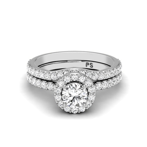 1.00-2.15 CT Round Cut Natural Diamonds - Bridal Set