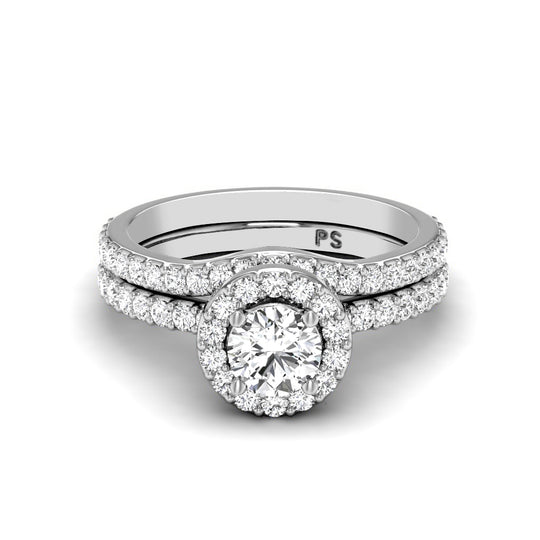 1.00-2.15 CT Round Cut Diamonds - Bridal Set