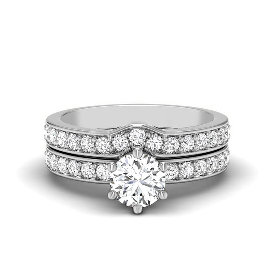 0.95-2.10 CT Round Cut Diamonds - Bridal Set