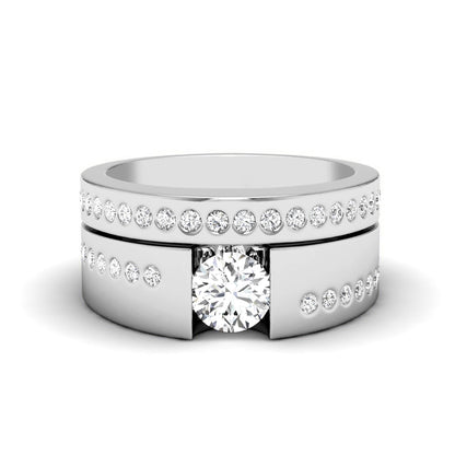 0.95-3.45 CT Round Cut Lab Grown Diamonds - Bridal Set
