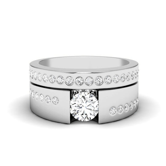 0.80-1.95 CT Round Cut Diamonds - Bridal Set