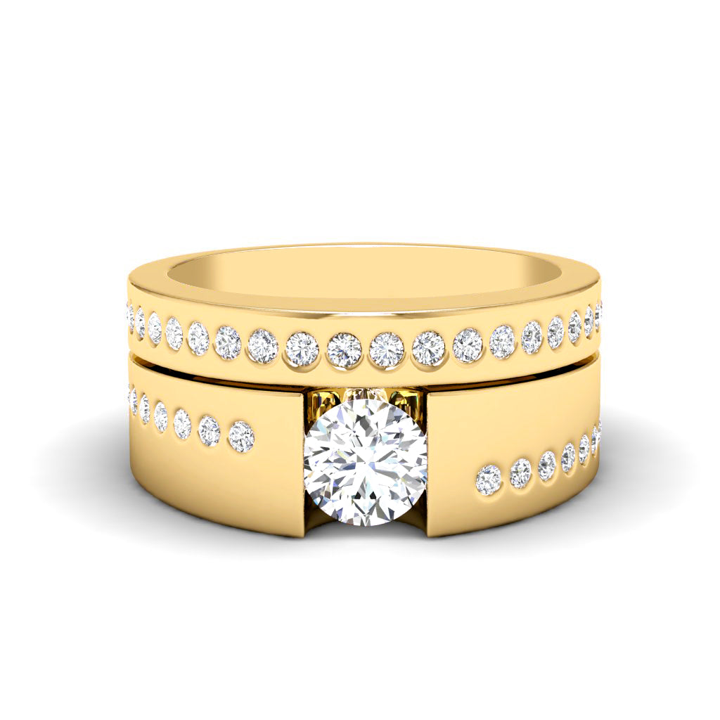 0.95-3.45 CT Round Cut Lab Grown Diamonds - Bridal Set