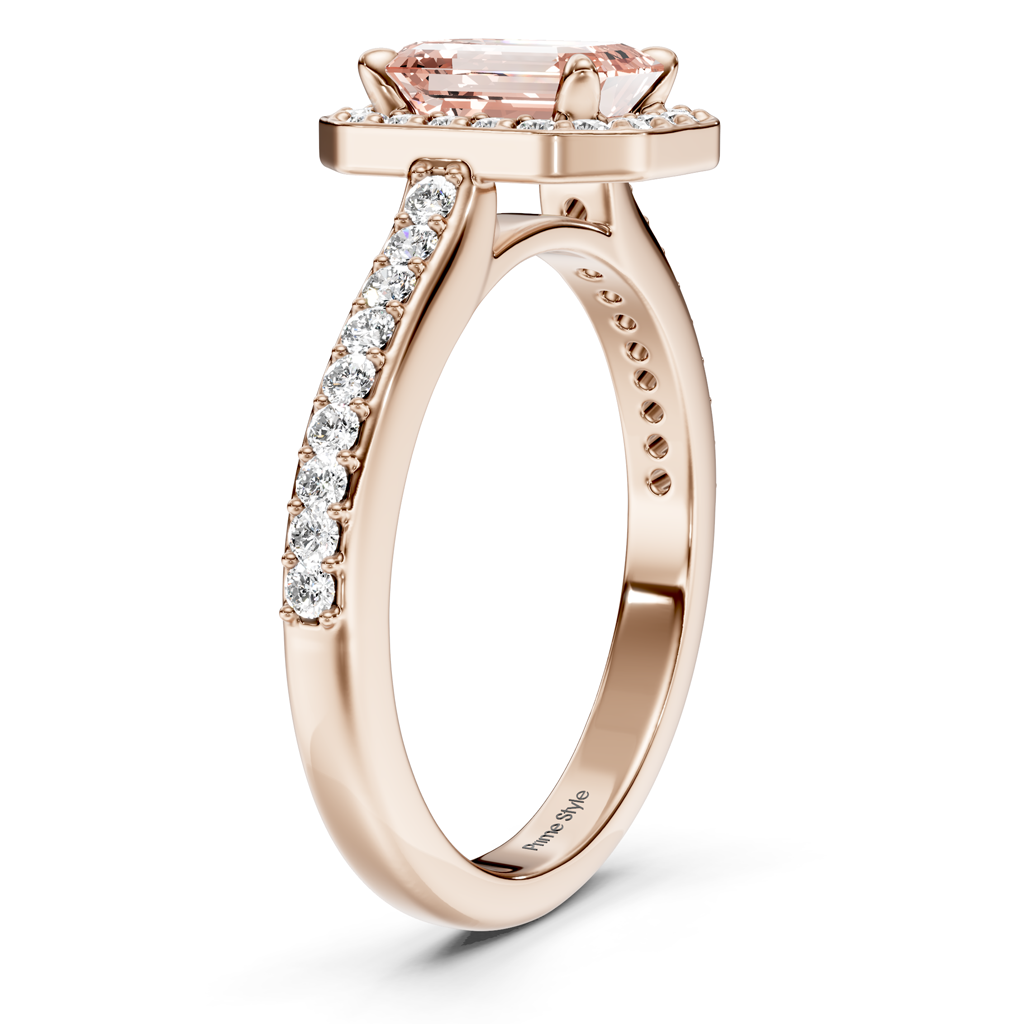 1.30-4.30 CT Emerald &amp; Round Cut Fancy Pink Diamonds - Engagement Ring