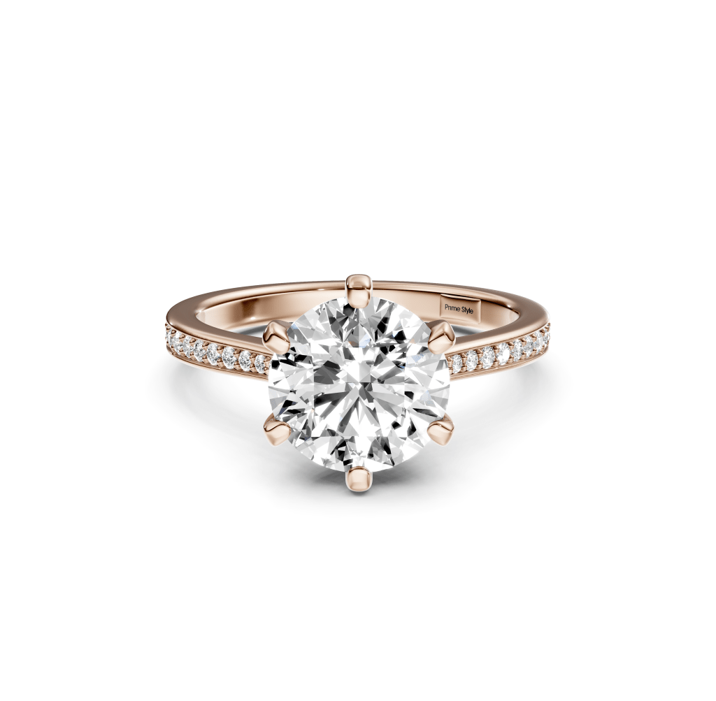 0.70-6.20 CT Round Cut Lab Grown Diamonds - Engagement Ring