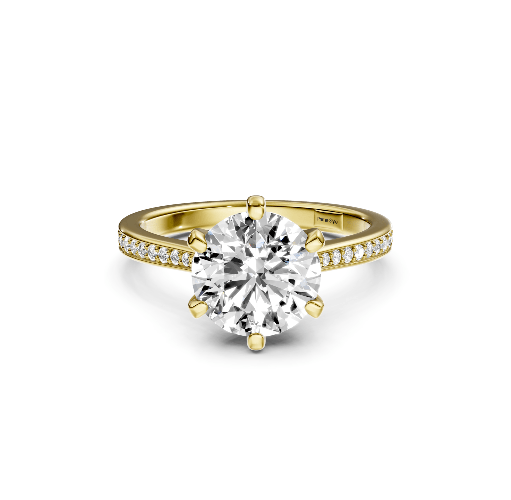 0.70-6.20 CT Round Cut Lab Grown Diamonds - Engagement Ring