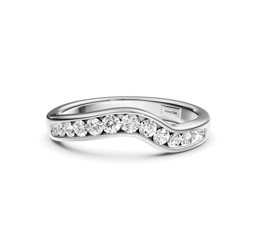 0.25 CT Round Cut Lab Grown Diamonds - Wedding Band - Primestyle.com