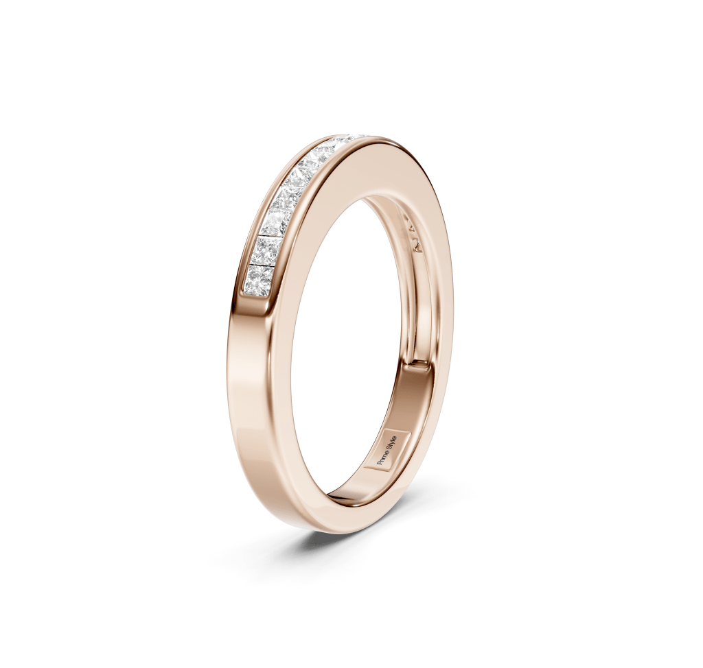 0.40 CT Princess Cut Lab Grown Diamonds - Wedding Band - Primestyle.com