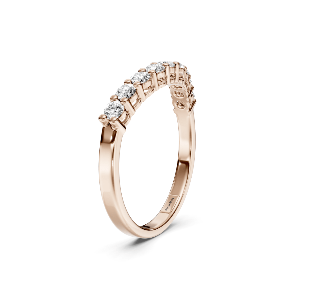 0.50 CT Round Cut Lab Grown Diamonds - Wedding Band - Primestyle.com