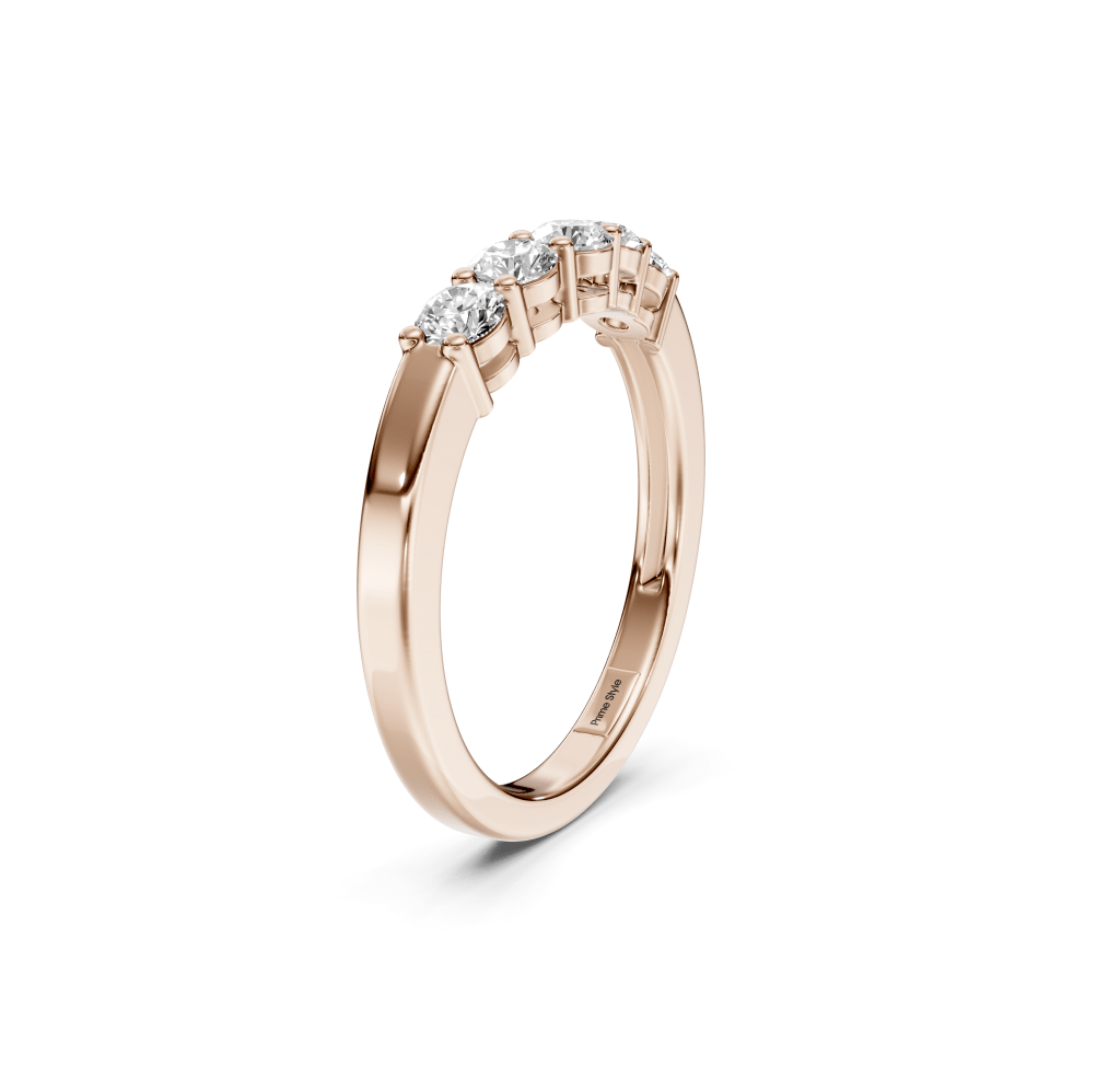 0.50 CT Emerald Cut Natural Diamonds - Wedding Band - Primestyle.com