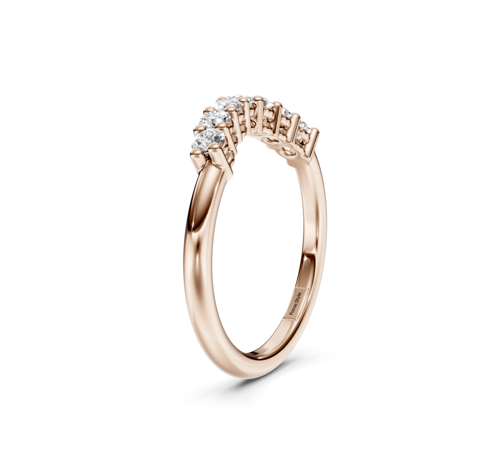 0.40 CT Round Cut Lab Grown Diamonds - Wedding Band