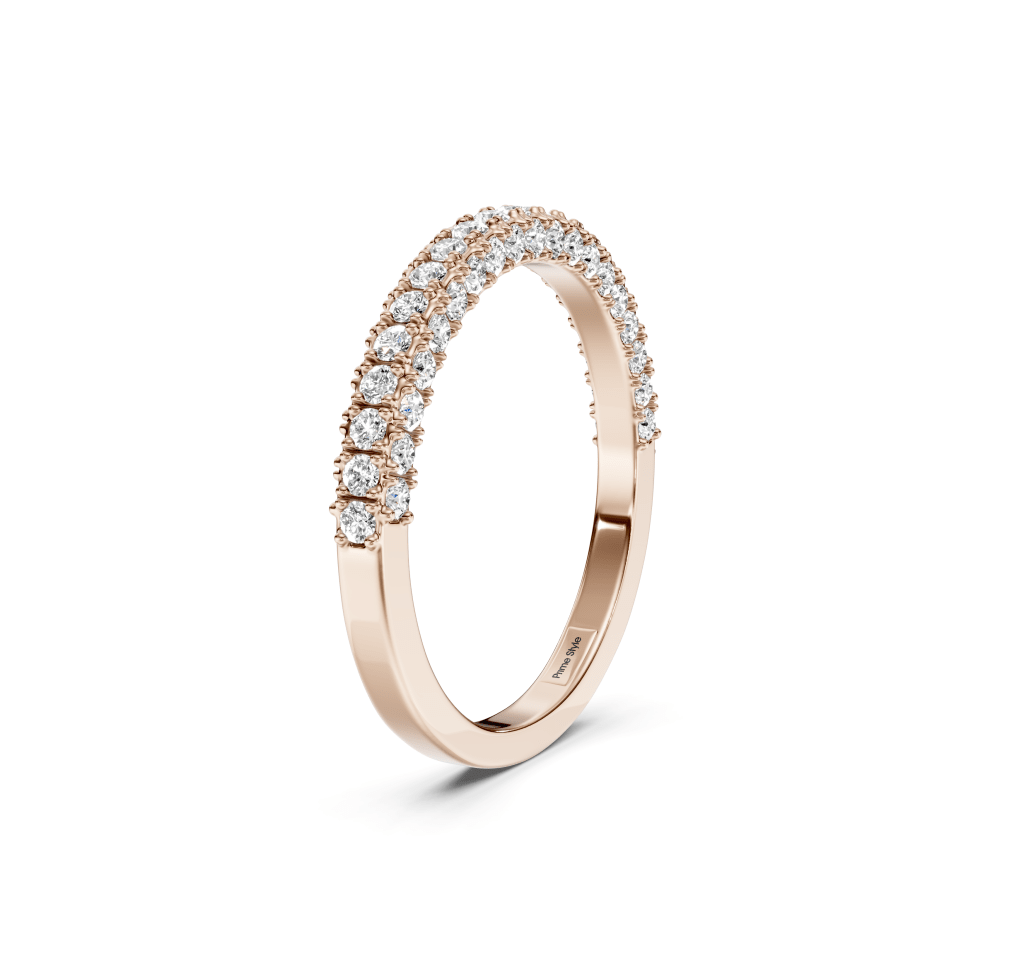 0.65 CT Round Cut Diamonds - Wedding Band - Primestyle.com