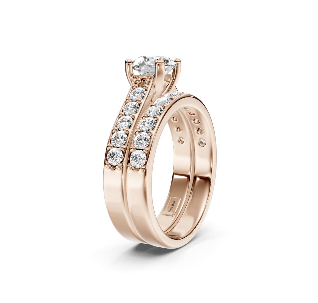 1.50-7.00 CT Round Cut Lab Grown Diamonds - Bridal Set - Primestyle.com