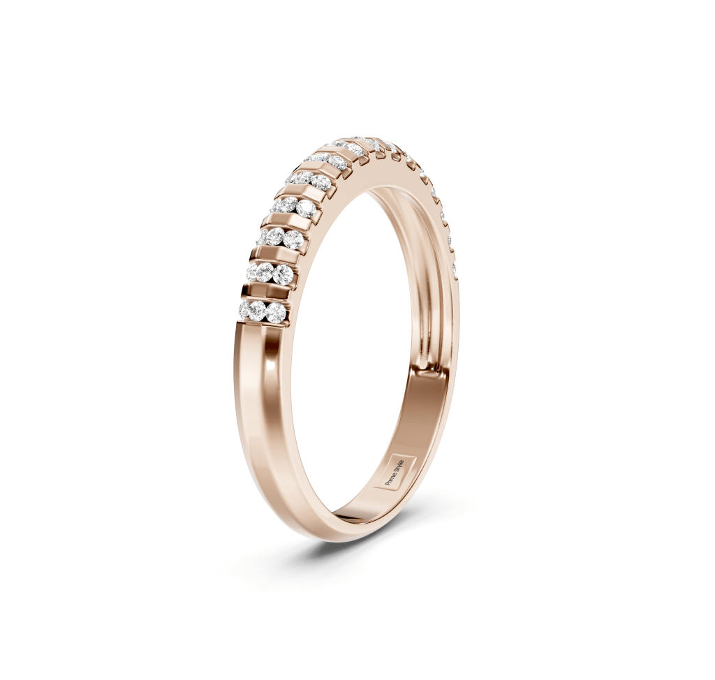 0.25 CT Round Cut Natural Diamonds - Wedding Band
