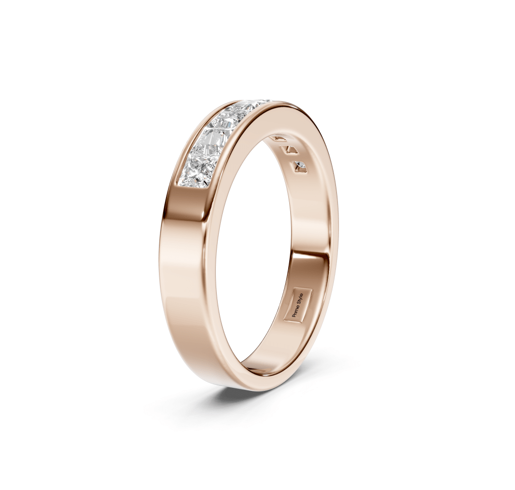 1.00 CT Princess Cut Lab Grown Diamonds - Wedding Band
