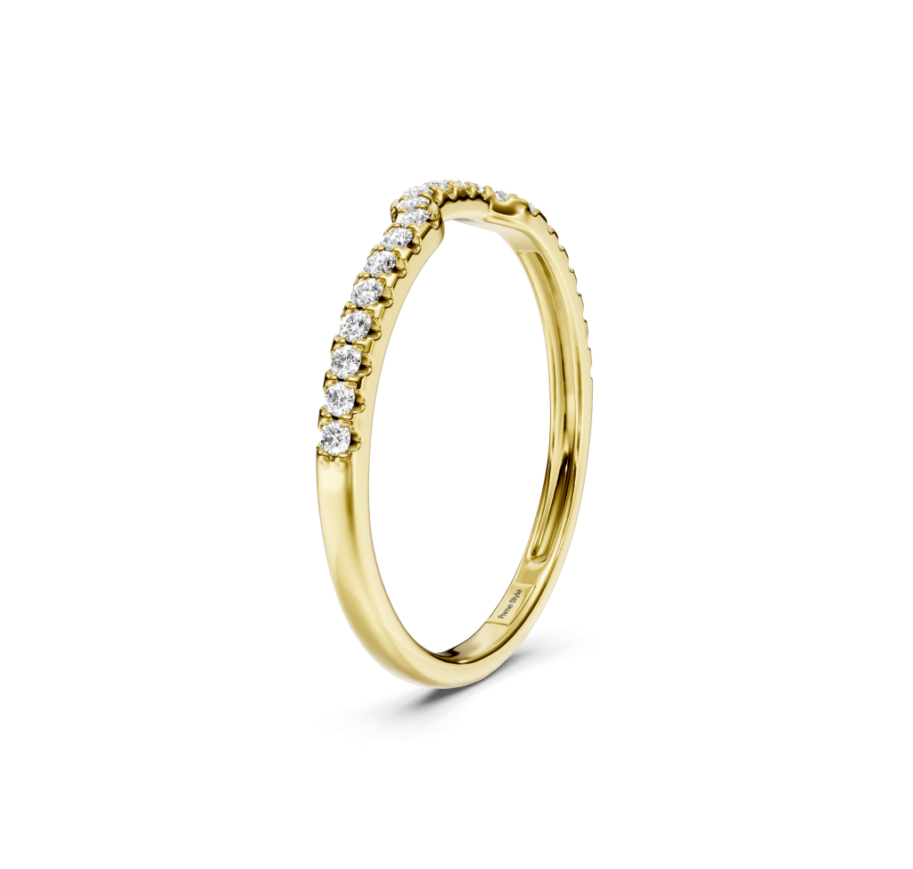 0.25 CT Round Cut Lab Grown Diamonds - Wedding Band - Primestyle.com