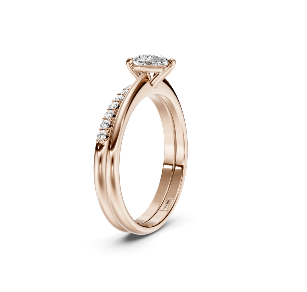 0.65-6.15 CT Pear & Round Cut Diamonds - Bridal Set