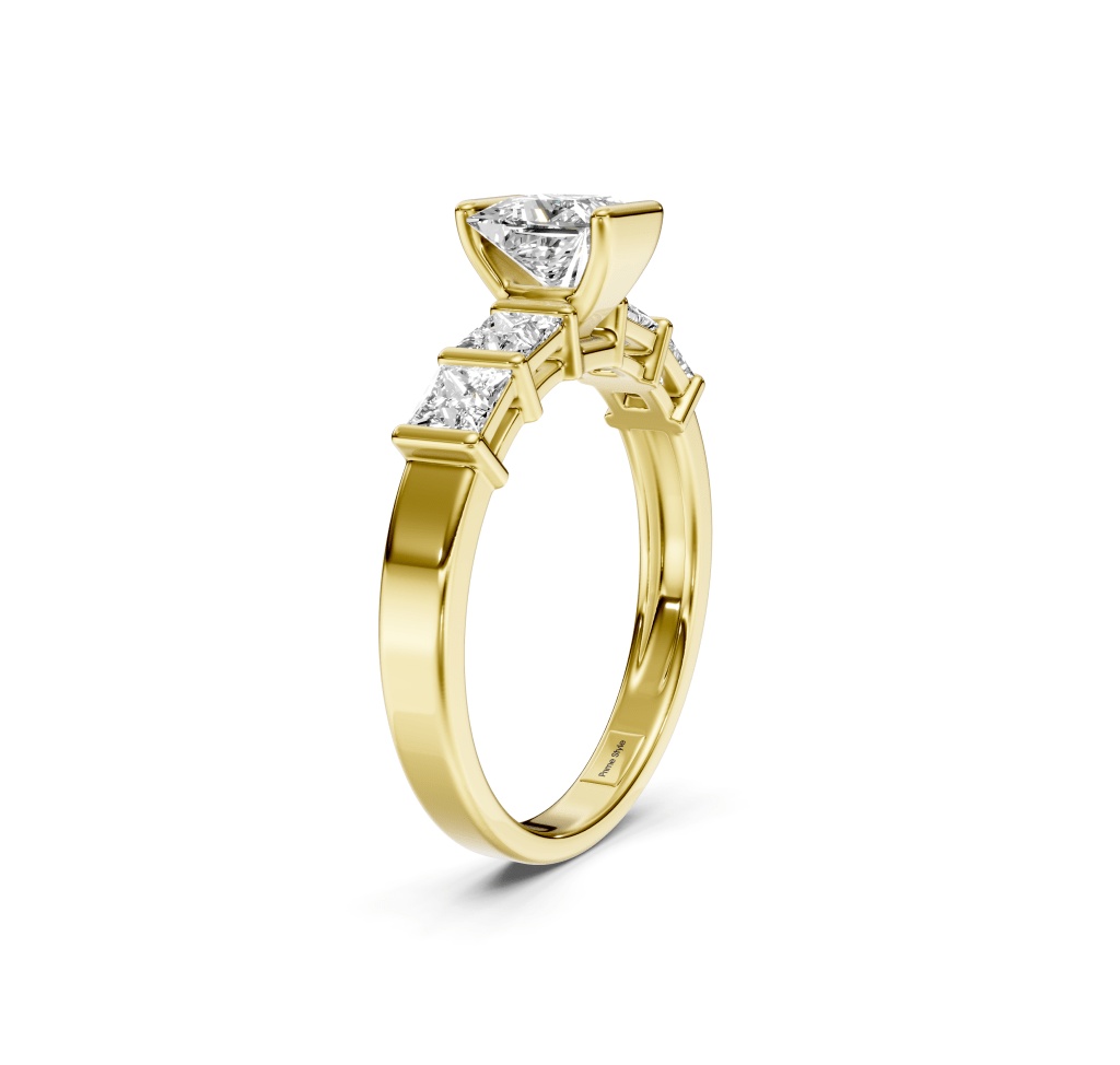 1.30-6.80 CT Princess Cut Lab Grown Diamonds - Engagement Ring