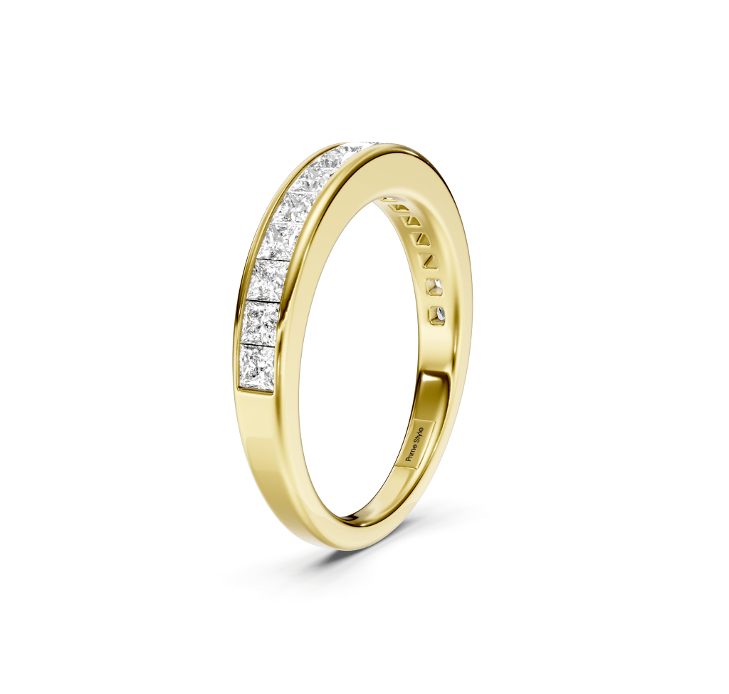 0.90 CT Princess Cut Diamonds - Wedding Rings