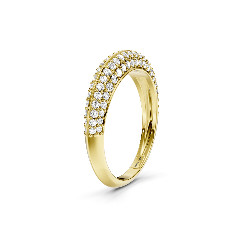 0.80 CT Round Cut Lab Grown Diamonds - Wedding Band - Primestyle.com