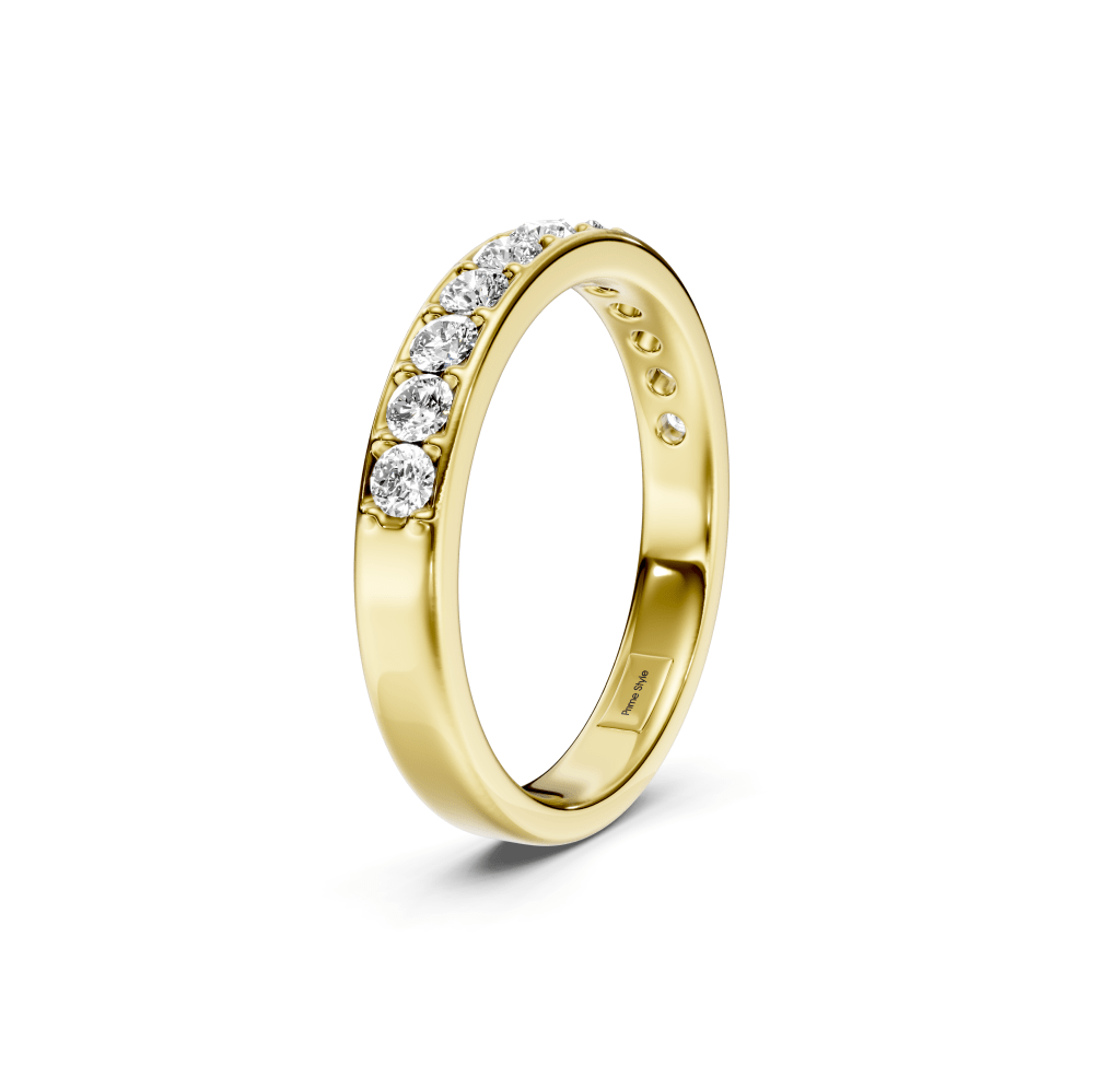 0.55 CT Round Cut Natural Diamonds - Wedding Band - Primestyle.com
