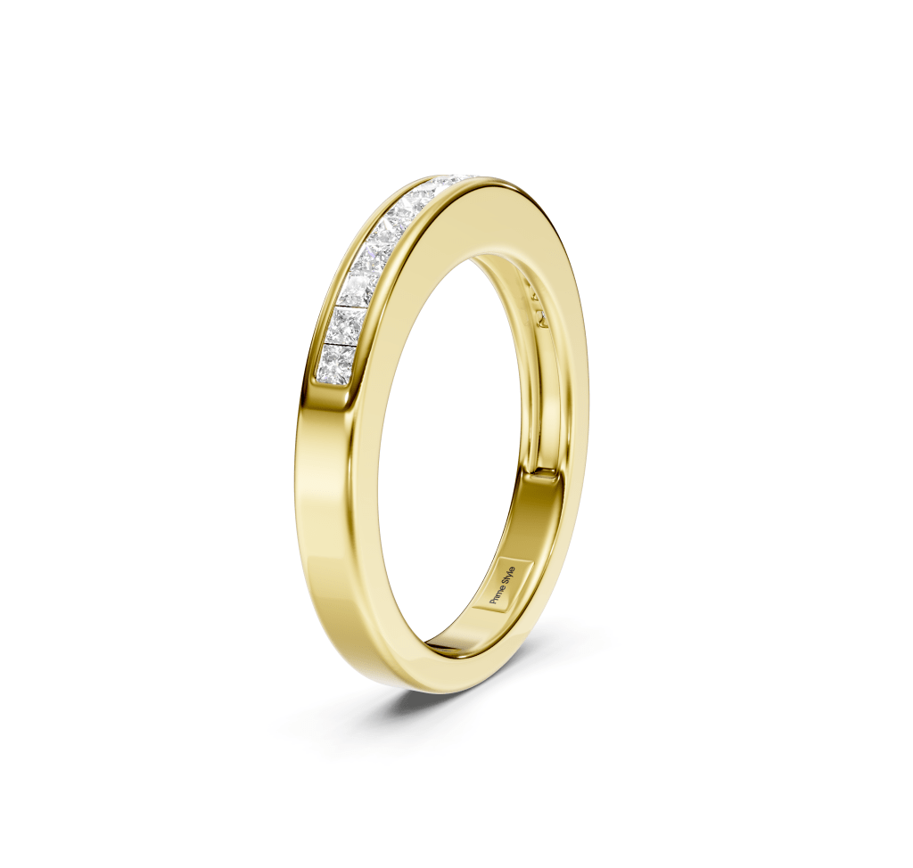 0.40 CT Princess Cut Lab Grown Diamonds - Wedding Band - Primestyle.com