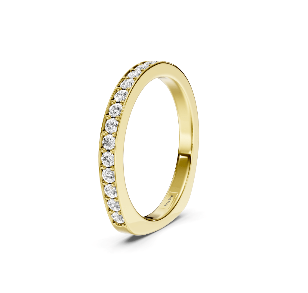 0.50 CT Round Cut Natural Diamonds - Wedding Band - Primestyle.com