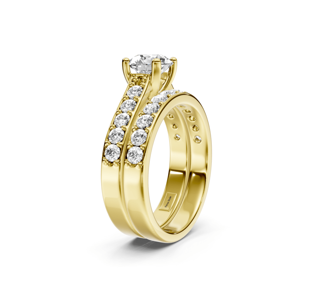 1.35-2.50 CT Round Cut Natural Diamonds - Bridal Set