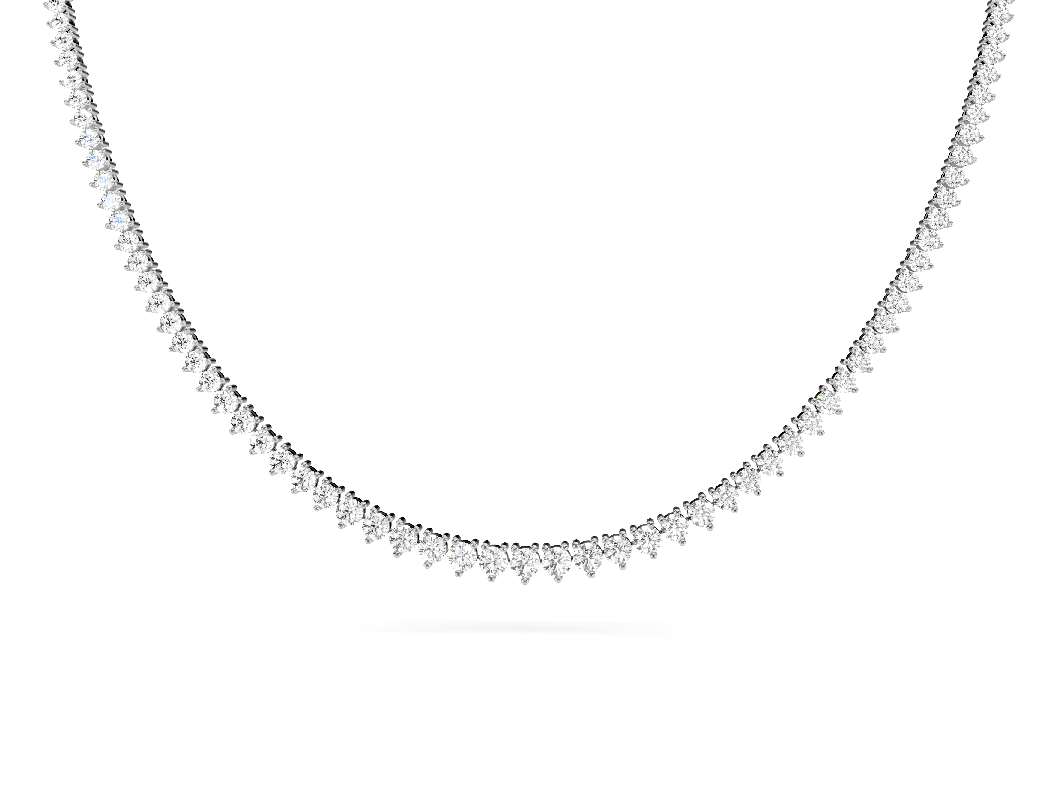 10.00 CT Round Cut Diamonds - Diamond Necklace