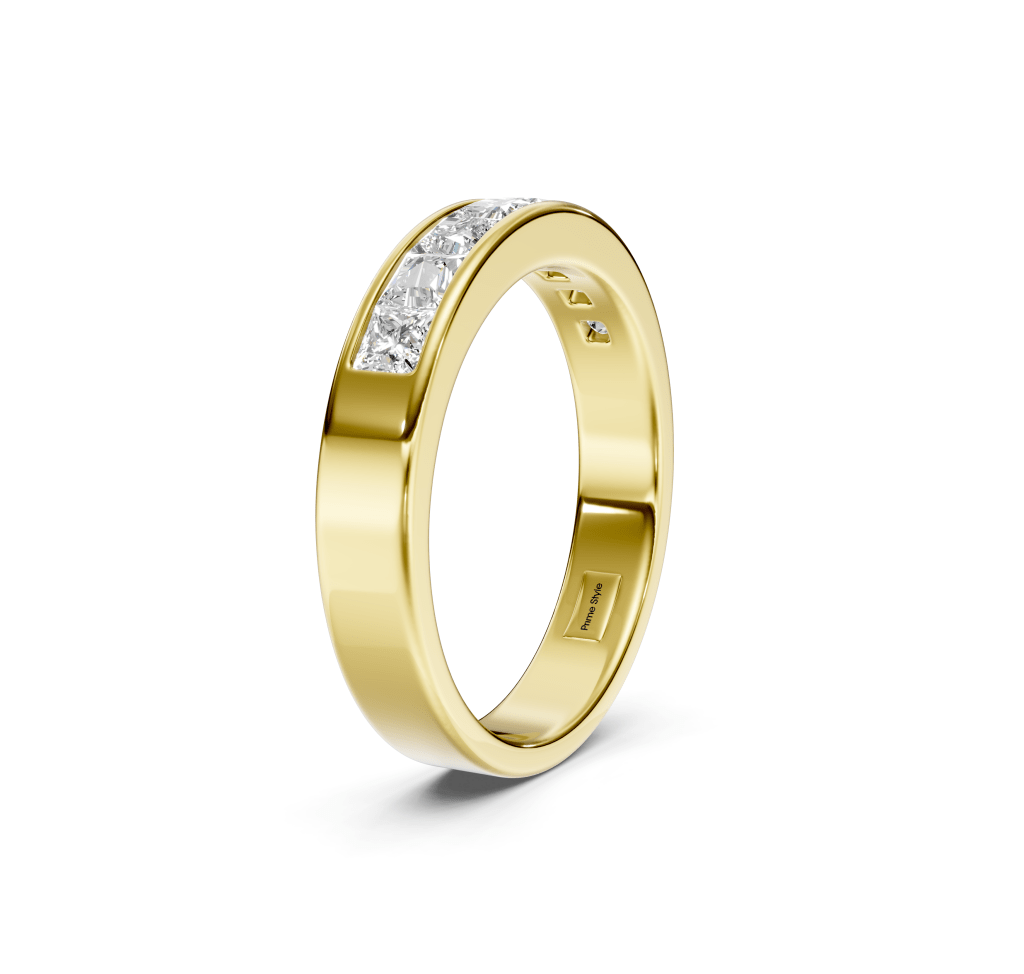 1.00 CT Princess Cut Lab Grown Diamonds - Wedding Band