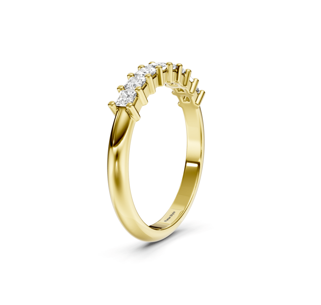 0.40 CT Princess Cut Lab Grown Diamonds - Wedding Band - Primestyle.com