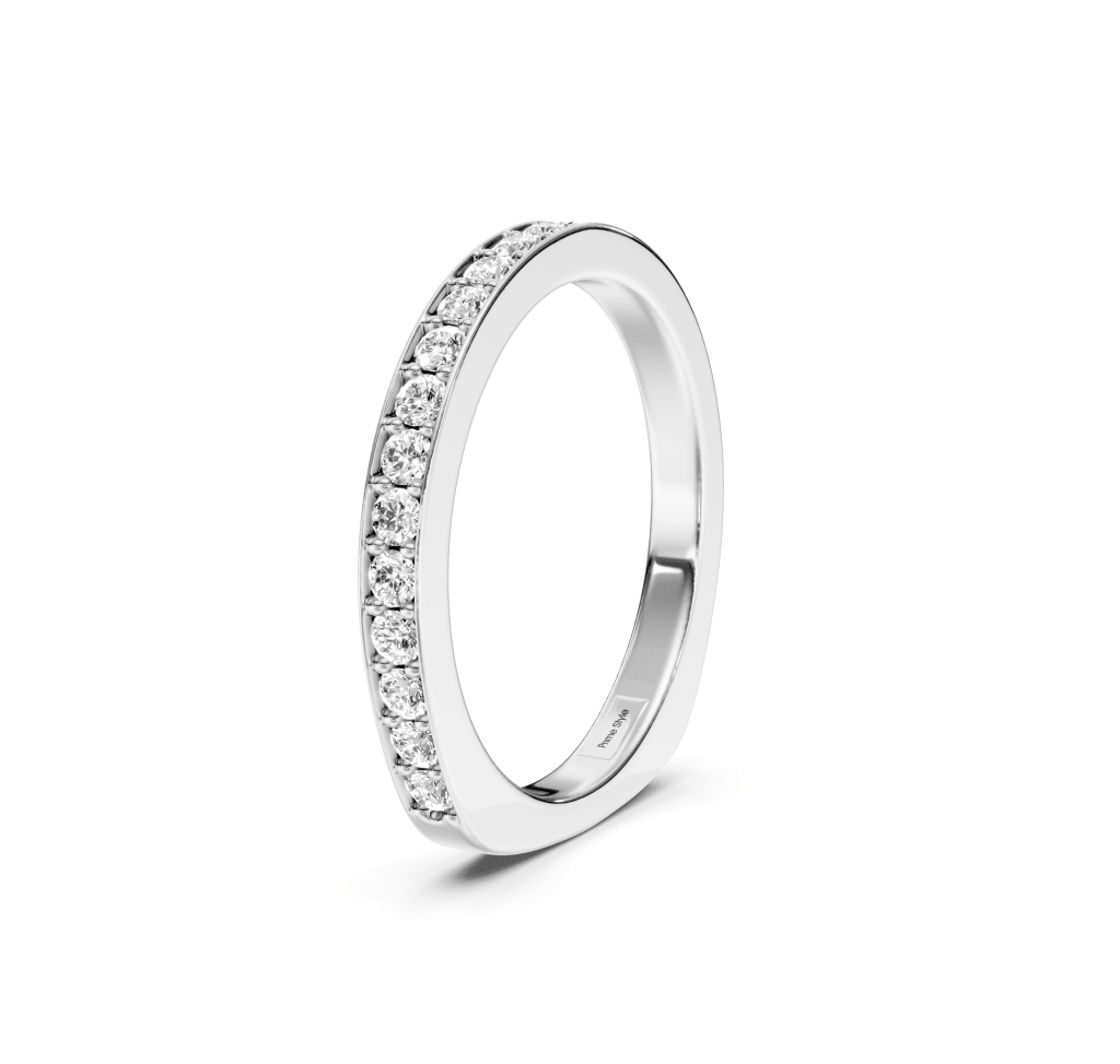0.50 CT Round Cut Natural Diamonds - Wedding Band