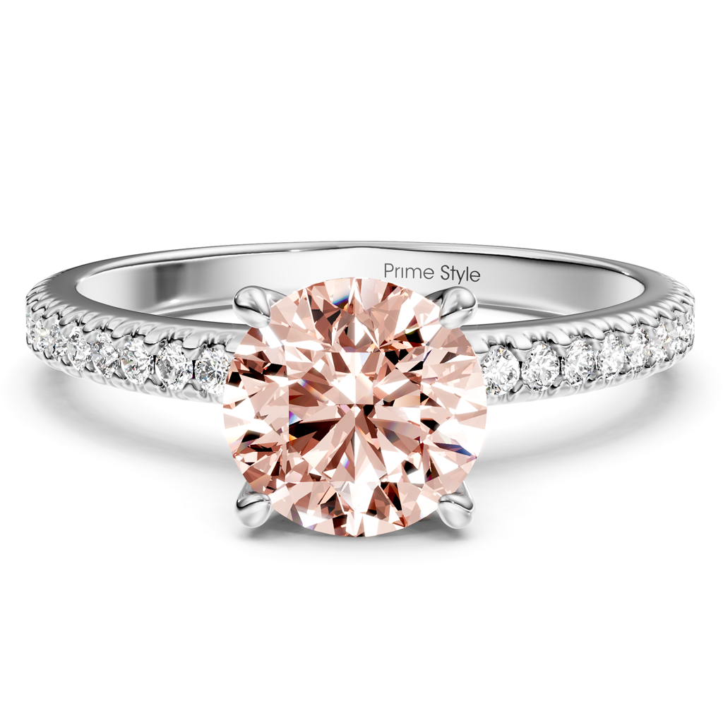 1.20-4.20 CT Round Cut Fancy Pink Diamonds - Engagement Ring