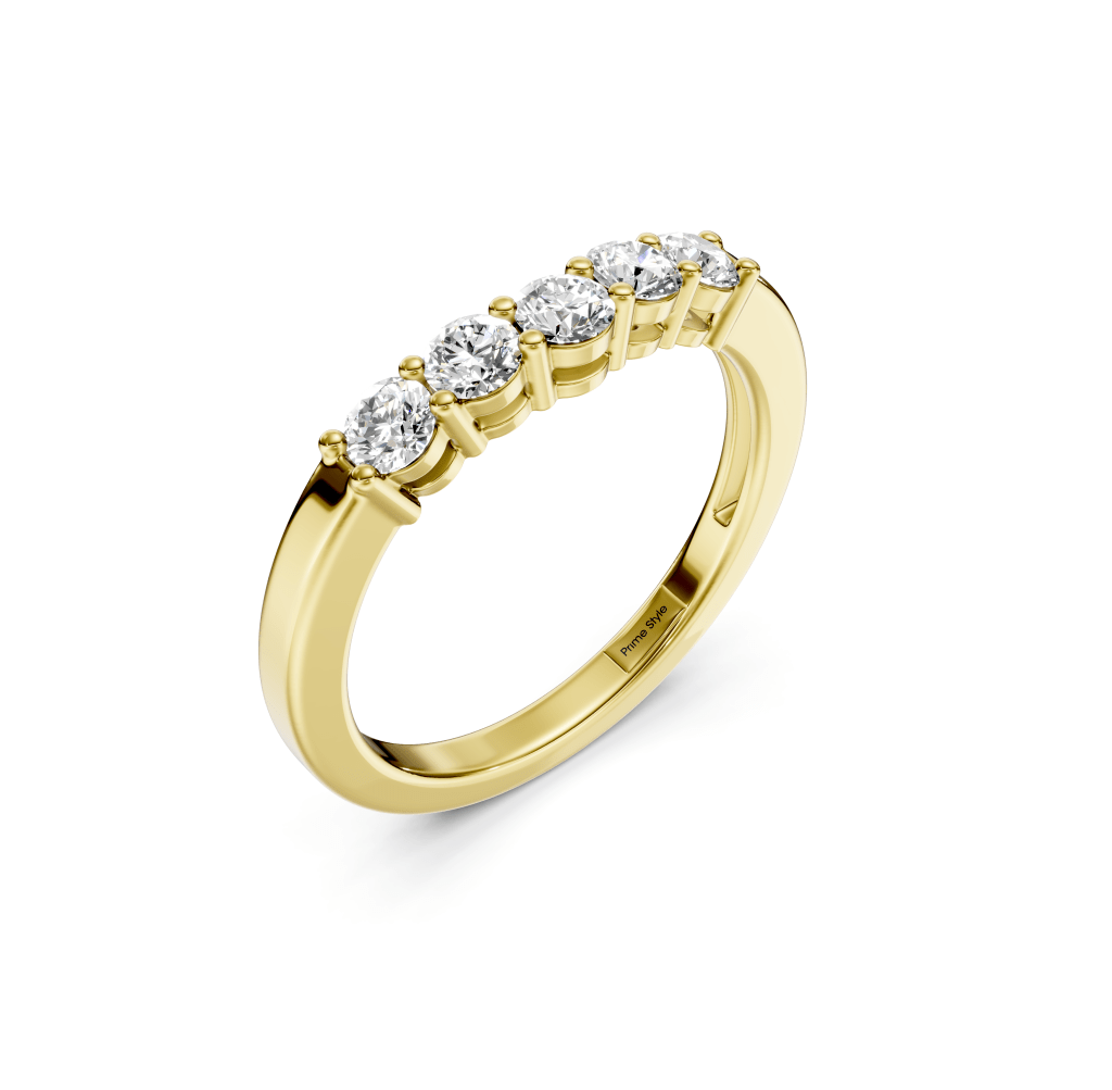 0.50 CT Emerald Cut Natural Diamonds - Wedding Band