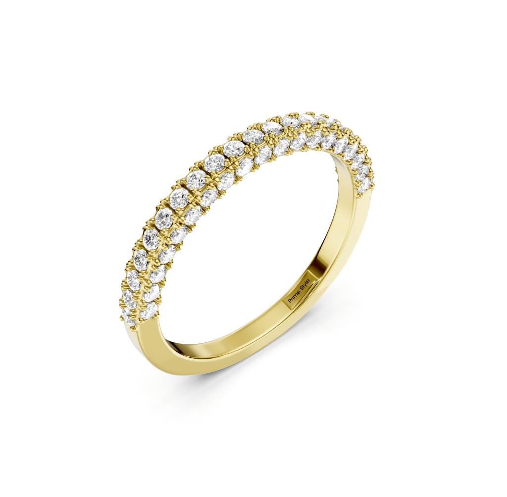 0.65 CT Round Cut Lab Grown Diamonds - Wedding Band