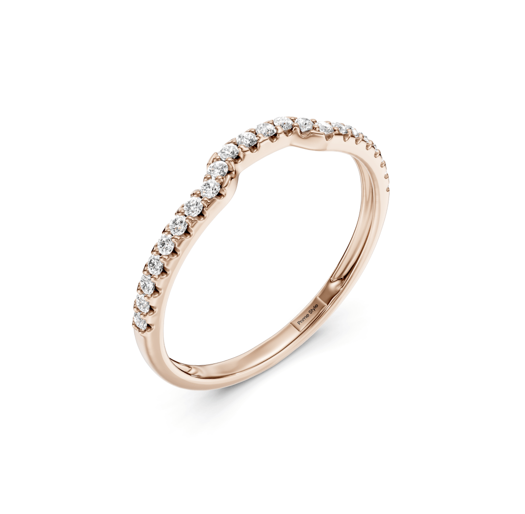 0.25 CT Round Cut Lab Grown Diamonds - Wedding Band - Primestyle.com