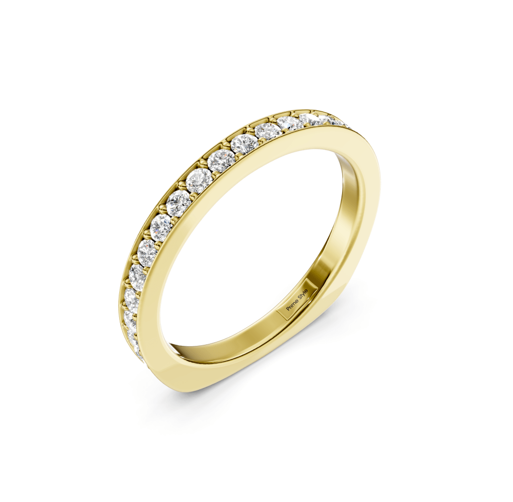 0.50 CT Round Cut Lab Grown Diamonds - Wedding Band - Primestyle.com