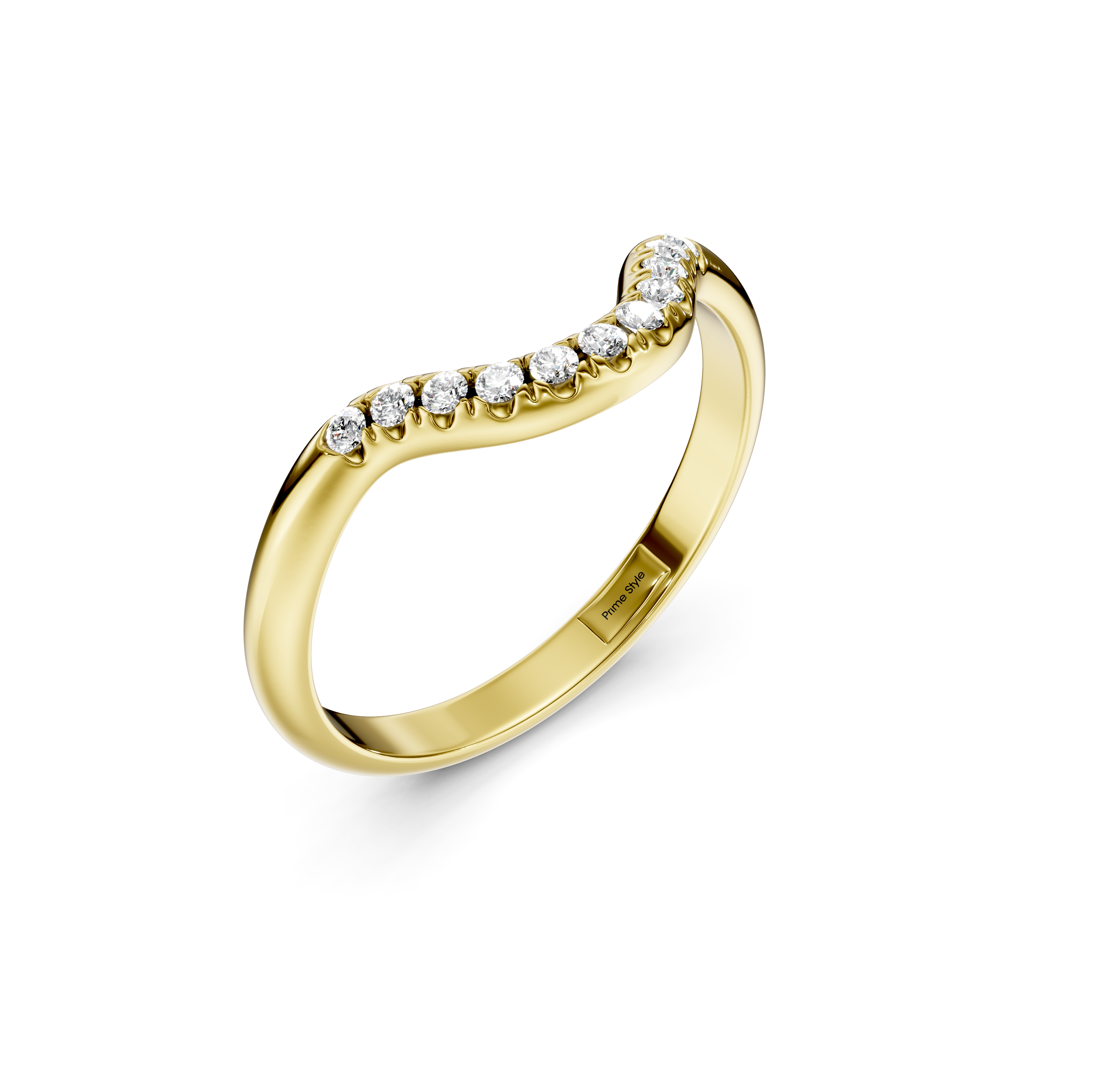 0.15 CT Round Cut Lab Grown Diamonds - Wedding Band