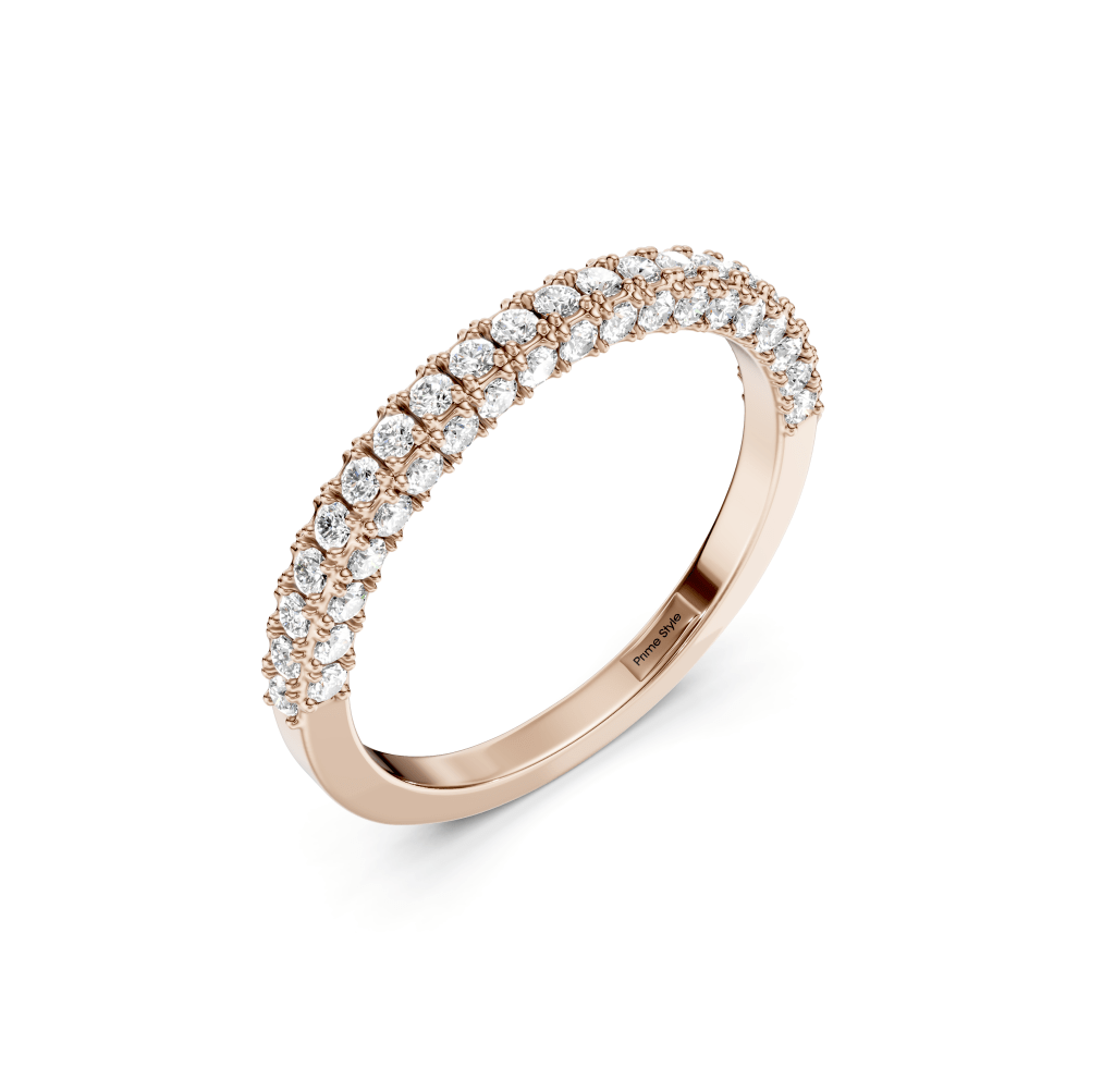 0.65 CT Round Cut Diamonds - Wedding Band - Primestyle.com