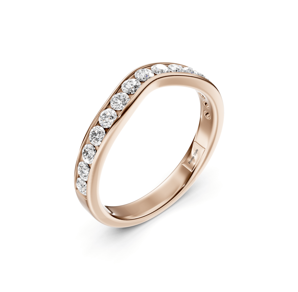 0.45 CT Round Cut Natural Diamonds - Wedding Band
