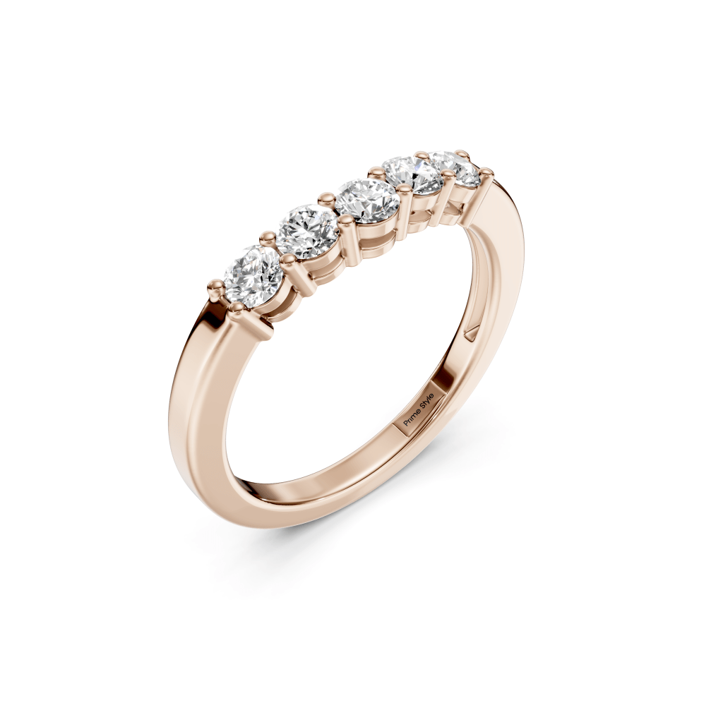 0.50 CT Emerald Cut Natural Diamonds - Wedding Band - Primestyle.com