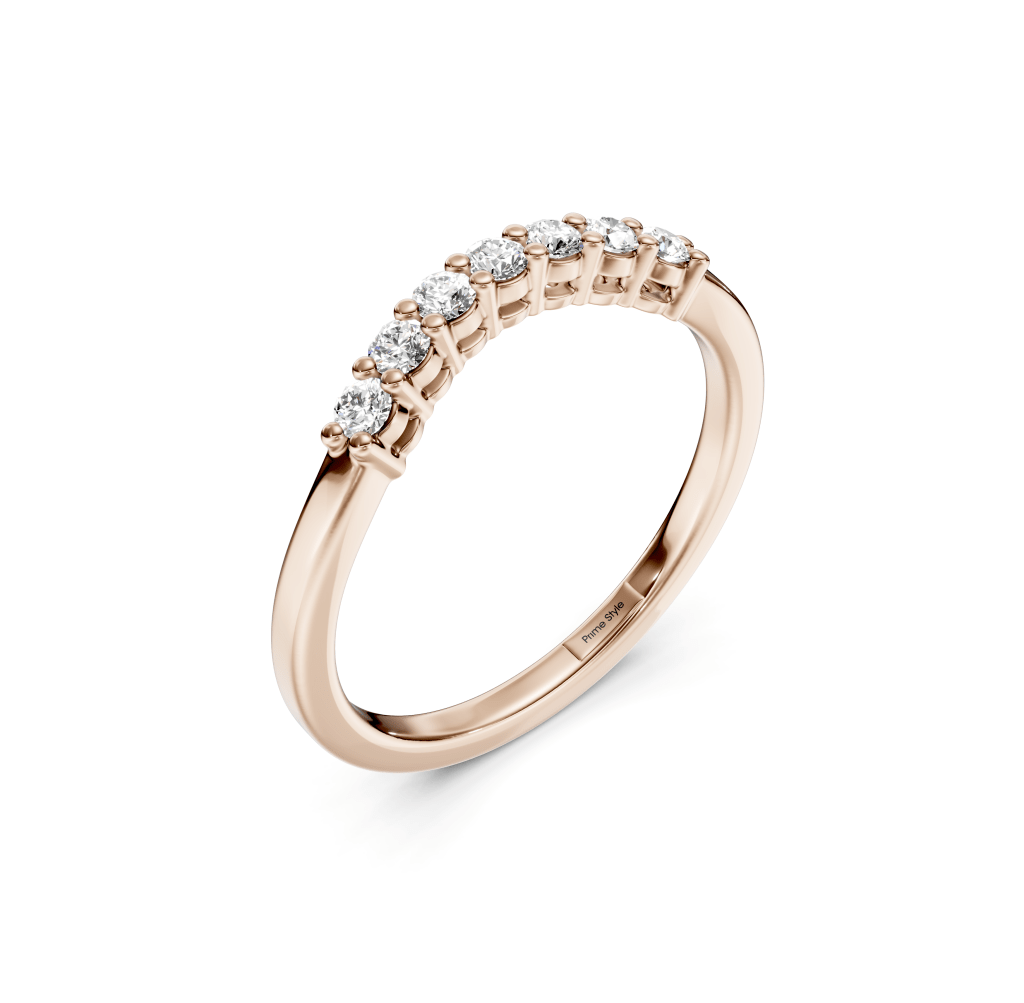 0.25 CT Round Cut Lab Grown Diamonds - Wedding Band - Primestyle.com