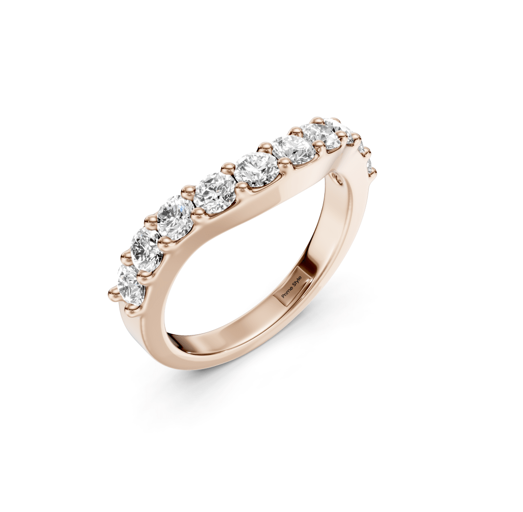 1.15 CT Round Cut Natural Diamonds - Wedding Band