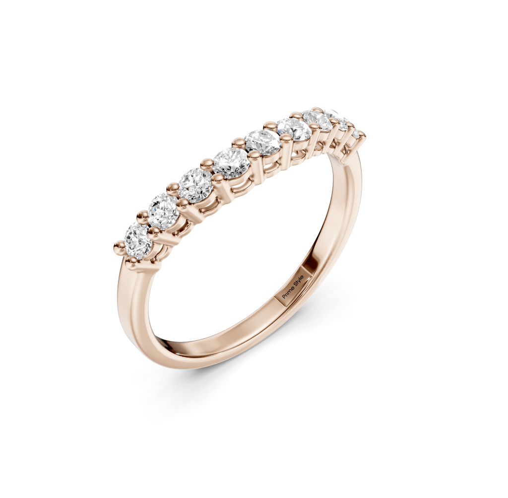 0.50 CT Round Cut Lab Grown Diamonds - Wedding Band