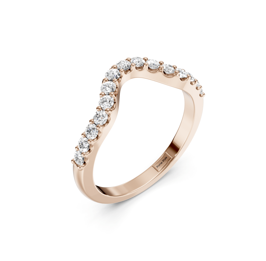 0.45 CT Round Cut Natural Diamonds - Wedding Band - Primestyle.com
