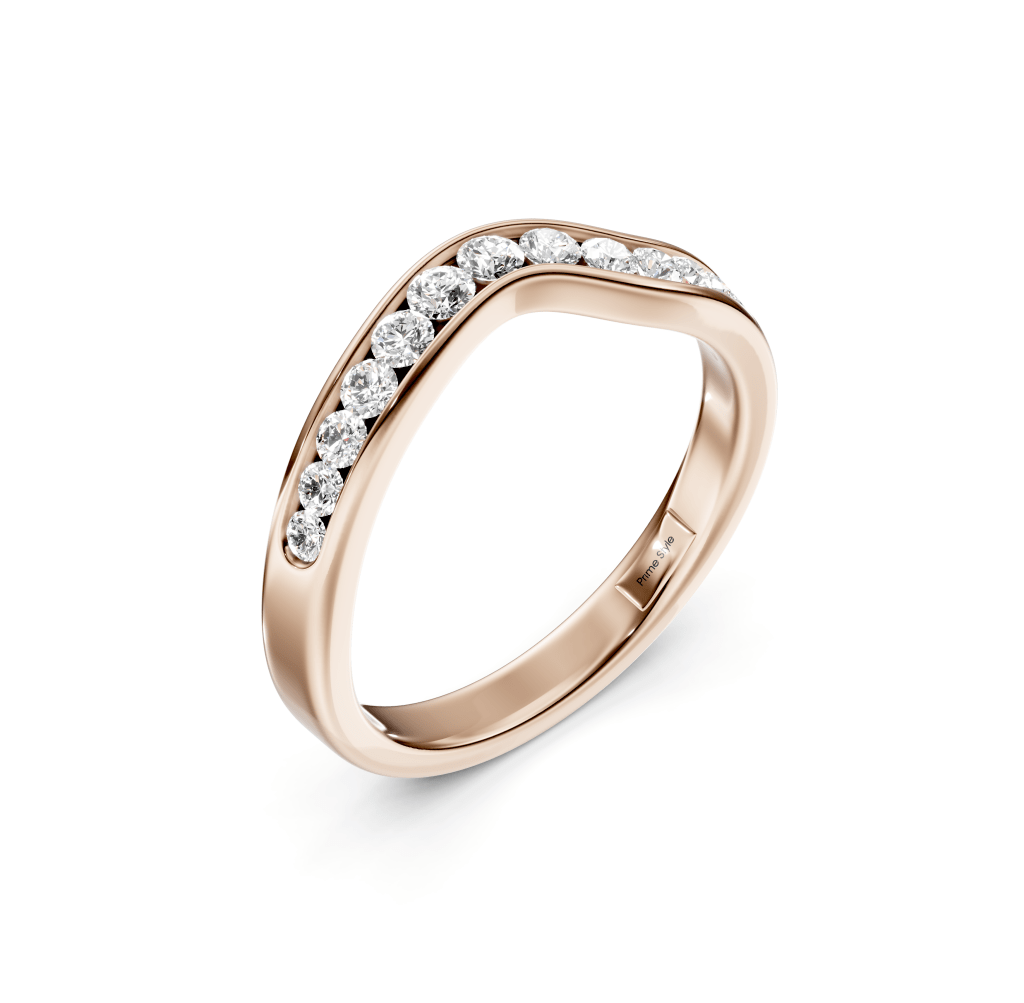 0.25 CT Round Cut Lab Grown Diamonds - Wedding Band - Primestyle.com