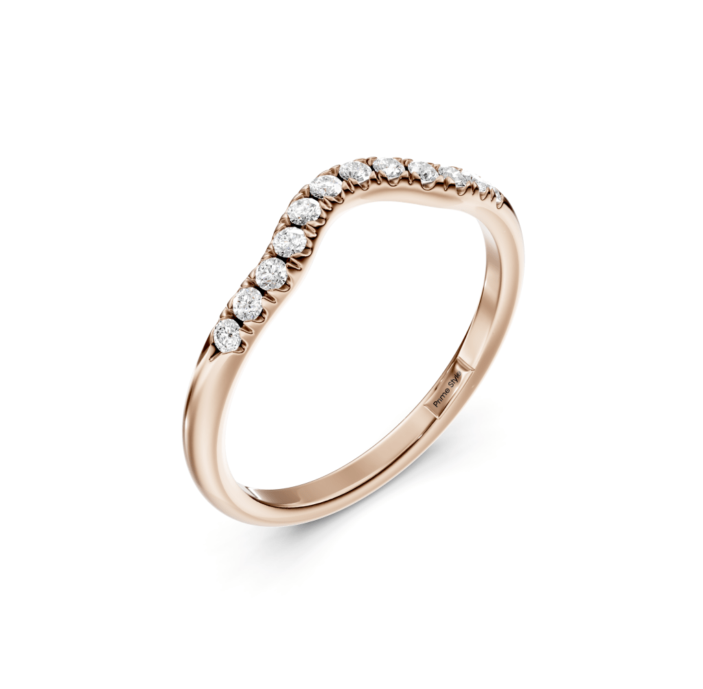 0.15 CT Round Cut Lab Grown Diamonds - Wedding Band