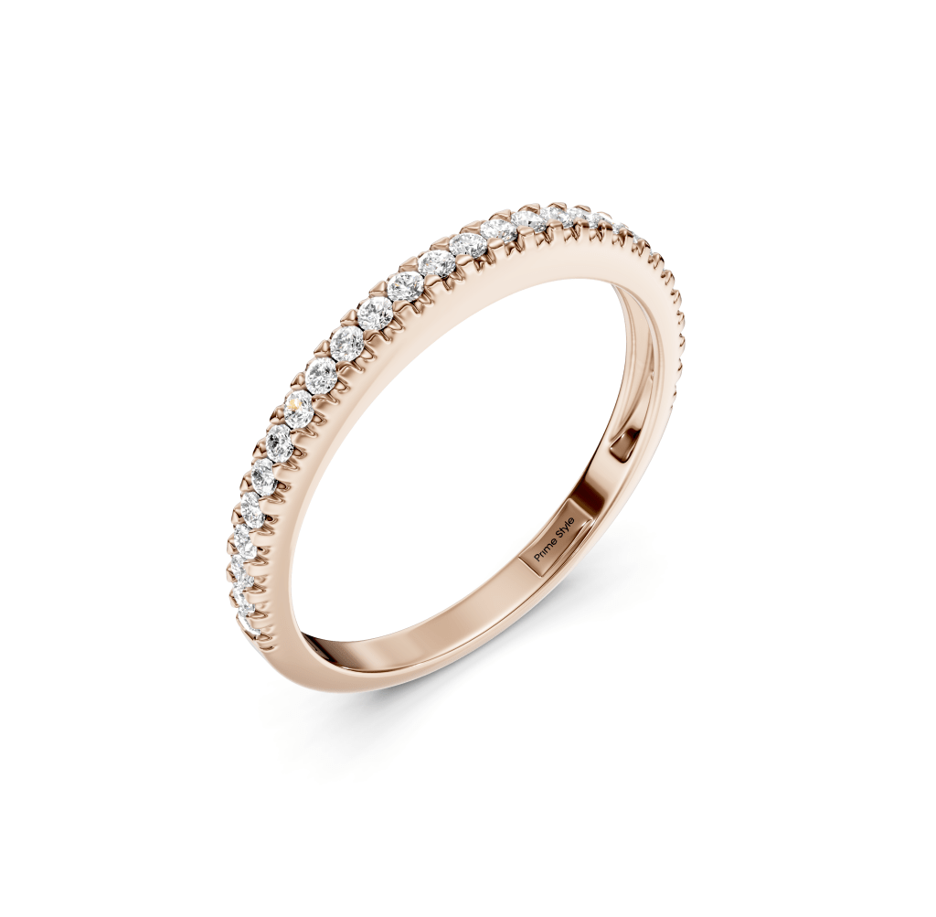 0.25 CT Round Cut Natural Diamonds - Wedding Band