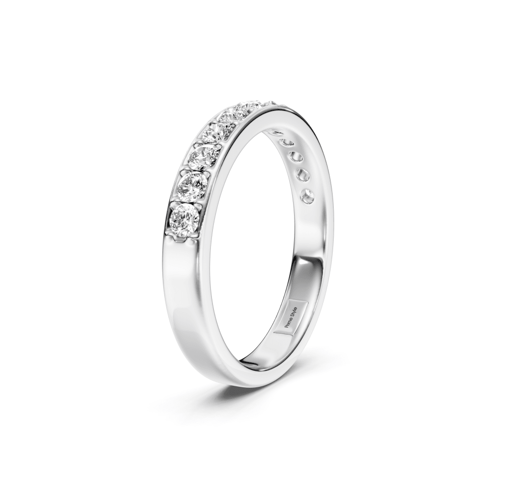 0.55 CT Round Cut Natural Diamonds - Wedding Band